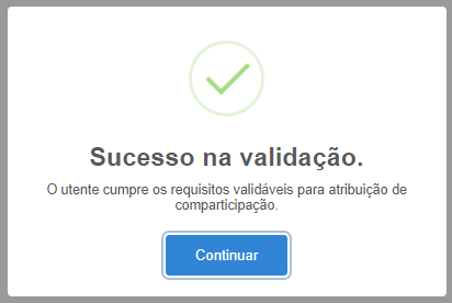 Exemplo de erro na consulta dos requisitos do utente para comparticipação TRAG